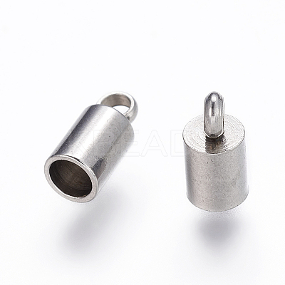Tarnish Resistant 304 Stainless Steel Cord Ends LS-X-STAS-P162-11-2mm-1