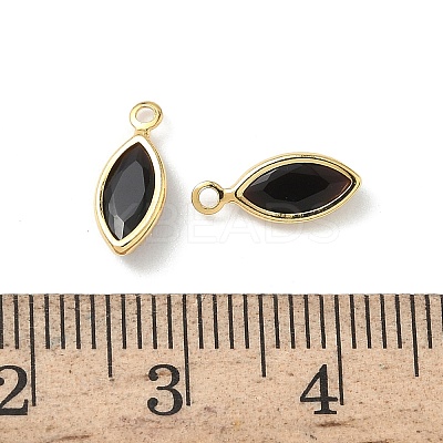 Brass Glass Charms KK-Z136-33G-03-1
