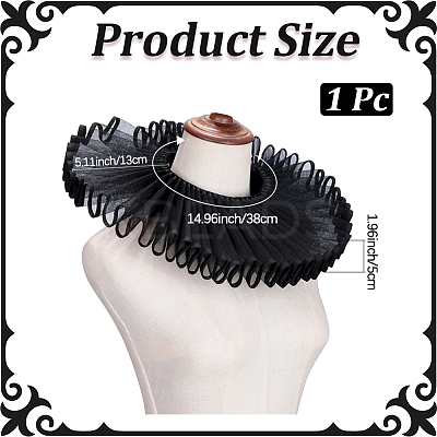 Detachable Lady's Gauze Fake Collar AJEW-WH20042-91G-1