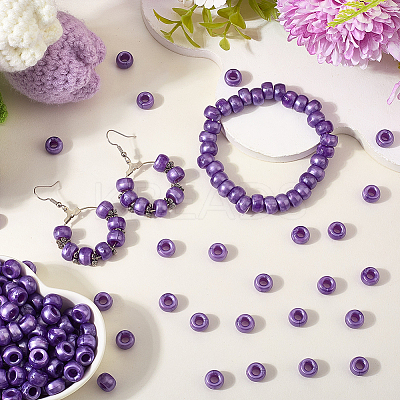 800Pcs Plastic Pearlized Beads KY-SP0001-53D-1