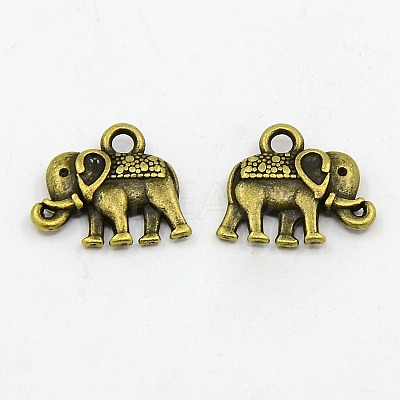 Tibetan Style Alloy Charms PALLOY-P220-01AB-NR-1