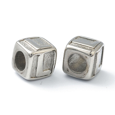 Tarnish Resistant 304 Stainless Steel European Beads STAS-H145-01L-P-1