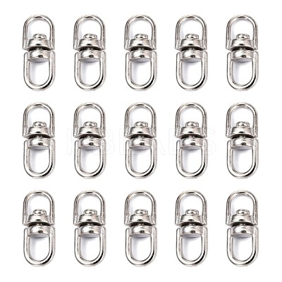 Alloy Double Eye Swivel Clasps PALLOY-E385-14P-1