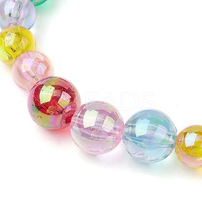 Kids Round Acrylic Beaded Stretch Bracelets BJEW-JB11558-04-1