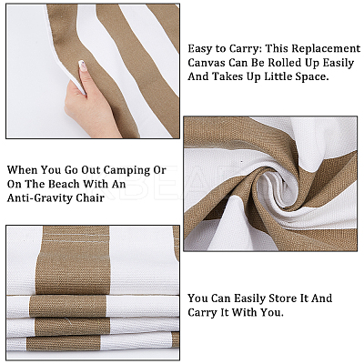 Stripe Chair Cloth Canvas DIY-XCP0003-94-1