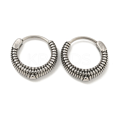 316 Surgical Stainless Steel Hoop Earrings EJEW-D096-09I-AS-1