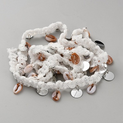 3 Yards Ethnic Style Cotton Fringe Lace Ribbon OCOR-WH0100-35C-1