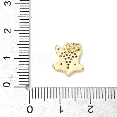 Brass Micro Pave Cubic Zirconia Charms ZIRC-I356-15G-01-1