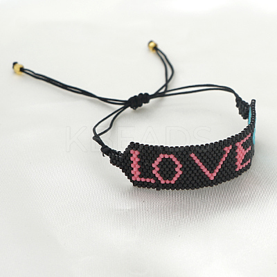 Miyuki Seed Braided Bead Bracelet BJEW-Z013-11-1