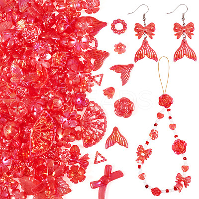 182Pcs 100G Transparent Acrylic Beads OACR-TA0003-66D-1