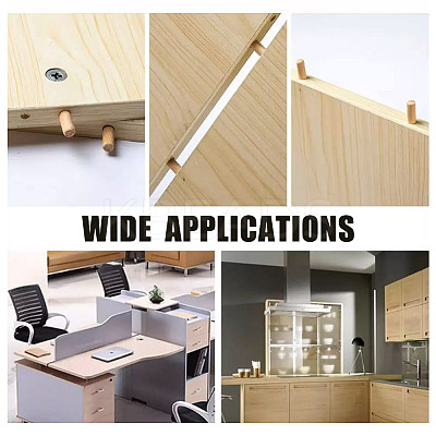 480Pcs 6 Styles Wood Grooved Dowel Pins AJEW-NB0005-87-1