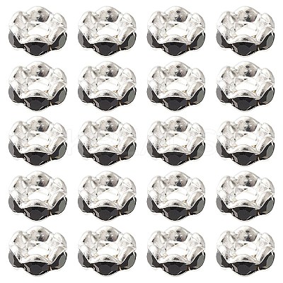 Brass Rhinestone Spacer Beads RB-YW0001-05B-04S-1