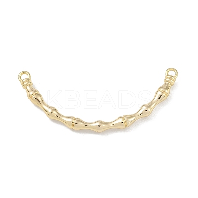 Brass Bamboo Stick Connector Charms KK-U020-03G-1