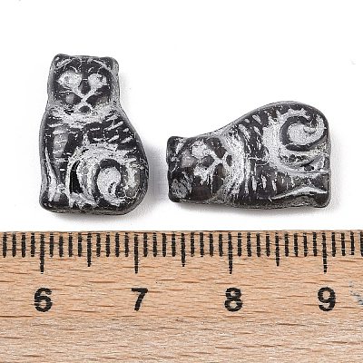 Czech Pressed Glass Beads GLAA-I061-02B-1