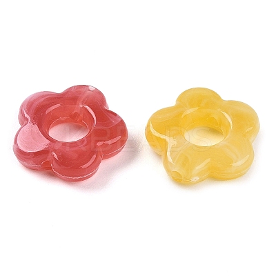 Gradient Color Transparent Acrylic Beads OACR-N137-49R-1