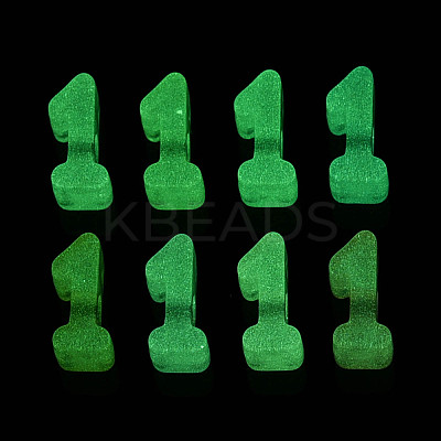 Luminous Frosted Transparent Acrylic Beads TACR-T029-21B-1