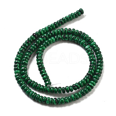 Synthetic Malachite Beads Strands G-K343-C15-01-1