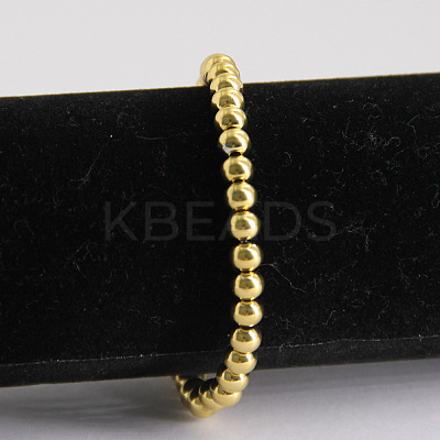 6MM Adjustable 304 Stainless Steel Round Beaded Stretch Bracelets for Women LS-UQ9222-1-1