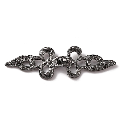 Zinc Alloy Smoked Topaz Rhinestone Snap Lock Clasps LS-FIND-WH0008-21B-1