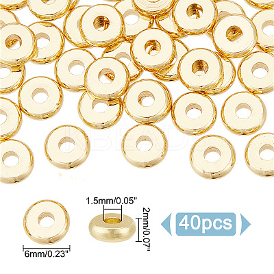 40Pcs Brass Spacer Beads KK-LP0001-13-1