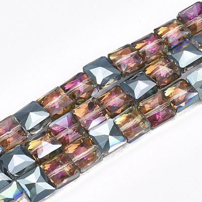 Electroplate Glass Beads Strands EGLA-S176-03-B01-1
