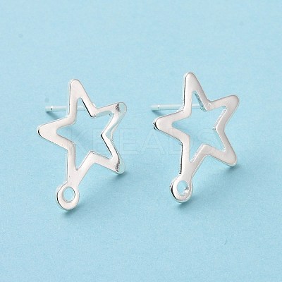 201 Stainless Steel Stud Earring Findings STAS-K241-08S-1