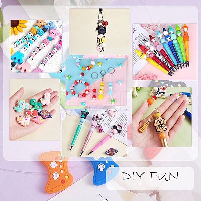 20Pcs Mushroom Silicone Focal Beads JX901D-1