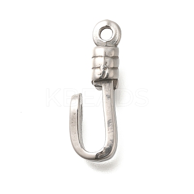 Anti-Tarnish 304 Stainless Steel Hook Clasps STAS-I321-71P-1