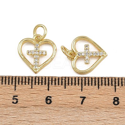Brass Micro Pave Cubic Zirconia Pendants ZIRC-I367-05G-06-1