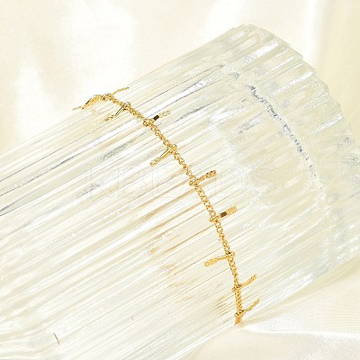 304 Stainless Steel Curb Chain Link Bracelets for Women BJEW-U023-06G-1