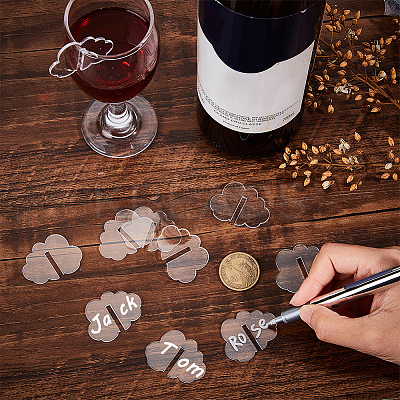 Cloud Acrylic Wine Glass Charms Tag AJEW-WH0248-383A-1