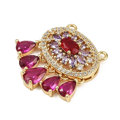 Brass Micro Pave Cubic Zirconia Pendants KK-S526-11G-A-1