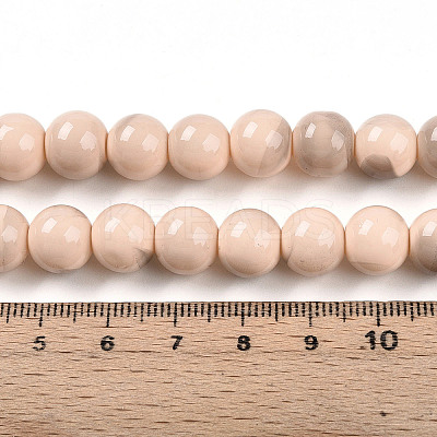 Baking Paint Glass Beads Strands DGLA-N013-10mm-06-1