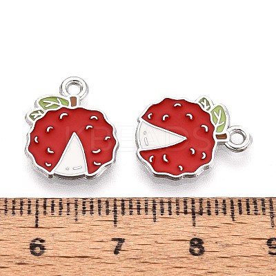 Fruit Alloy Enamel Charms PALLOY-S058-01P-16-1