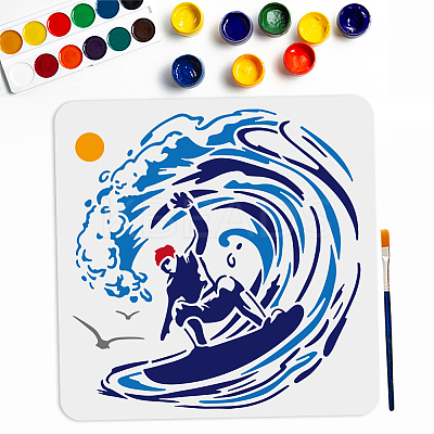 1Pc PET Hollow Out Drawing Painting Stencils DIY-MA0004-90B-1
