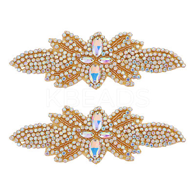 Flower Glass Hotfix Rhinestone FIND-WH0148-265A-01-1
