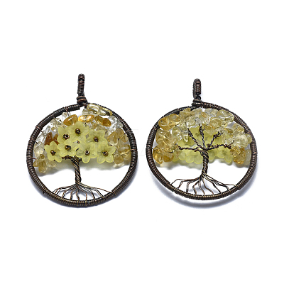 Natural Citrine Pendants G-E529-A05-1