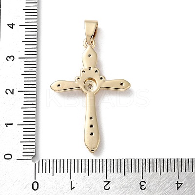 Brass Micro Pave Clear Cubic Zirconia Pendants KK-A212-09A-G-1