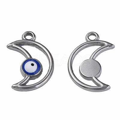 304 Stainless Steel Enamel Pendants STAS-N087-50-03P-1