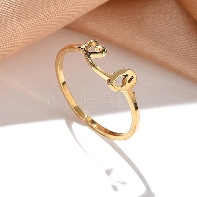 304 Stainless Steel Cuff Rings for Women RJEW-D285-01G-O-1