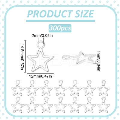 300Pcs Alloy Pendants FIND-LP0001-36-1
