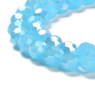 Imitation Jade Glass Beads Stands EGLA-A035-J8mm-B04-1