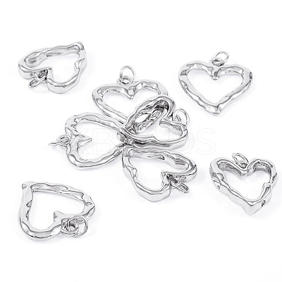 8Pcs 2 Styles Rack Plating Brass Pendants KK-TA0001-61-1