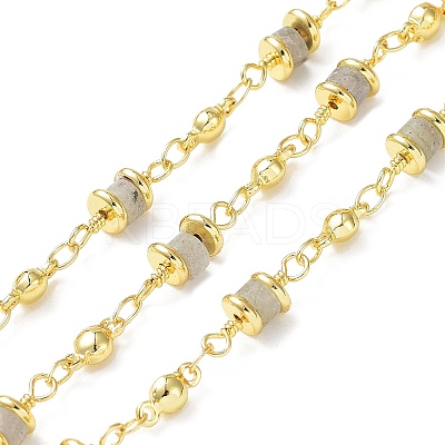 Natural Labradorite Column Link Chains CHC-K014-07G-04-1