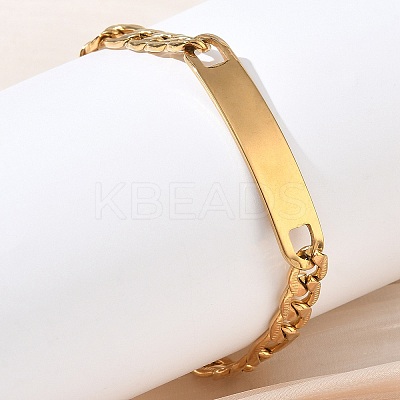 304 Stainless Steel ID Bracelets BJEW-Z178-13G-01-1