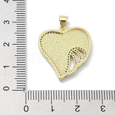 Brass Micro Pave Clear Cubic Zirconia Pendants KK-A221-03A-G-1