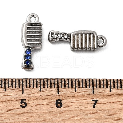 304 Stainless Steel Micro Pave Rhinestone Pendants STAS-G369-01P-1