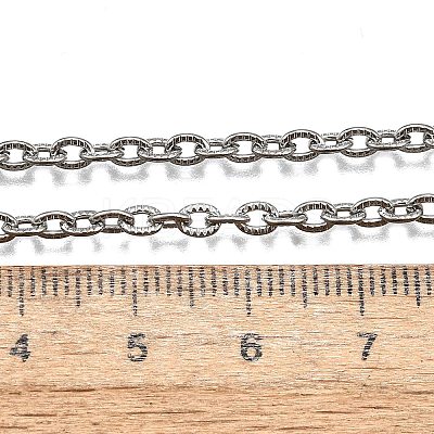 Non-Tarnish 304 Stainless Steel Cable Chain Necklaces X-NJEW-JN01471-1