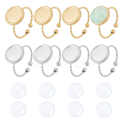 DIY Blank Dome Ring Making Kit STAS-UN0045-05-1