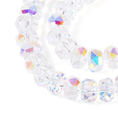 Electroplate Transparent Glass Beads Strands X-EGLA-N022-04A-D21-1